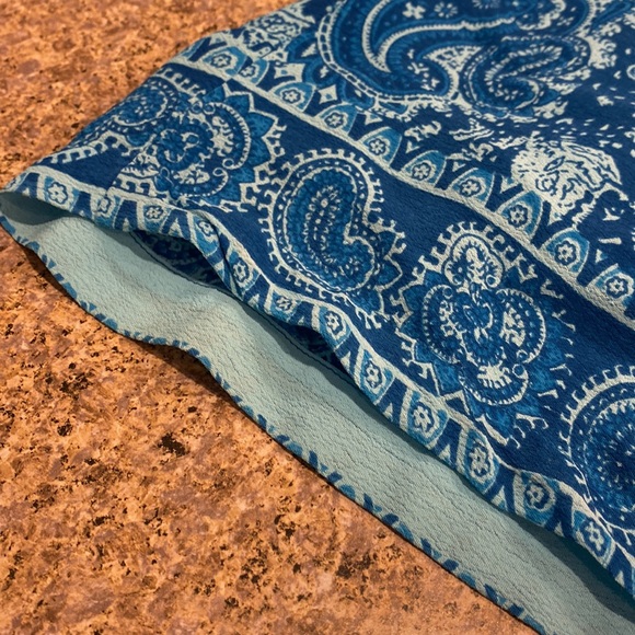 Mix Nouveau Blue Paisley Lined Dress Size Small - Picture 9 of 16